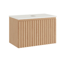Rhea 800mm Fluted Wall Hung Single Vanity